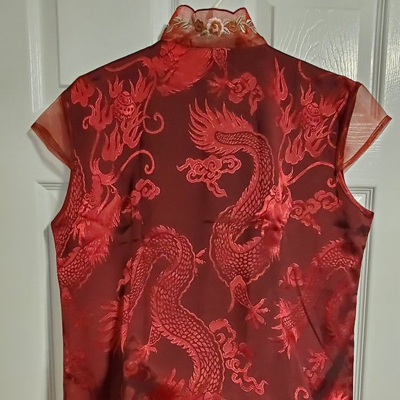 NEW unique burgundy floral top! - Picture 3 of 3